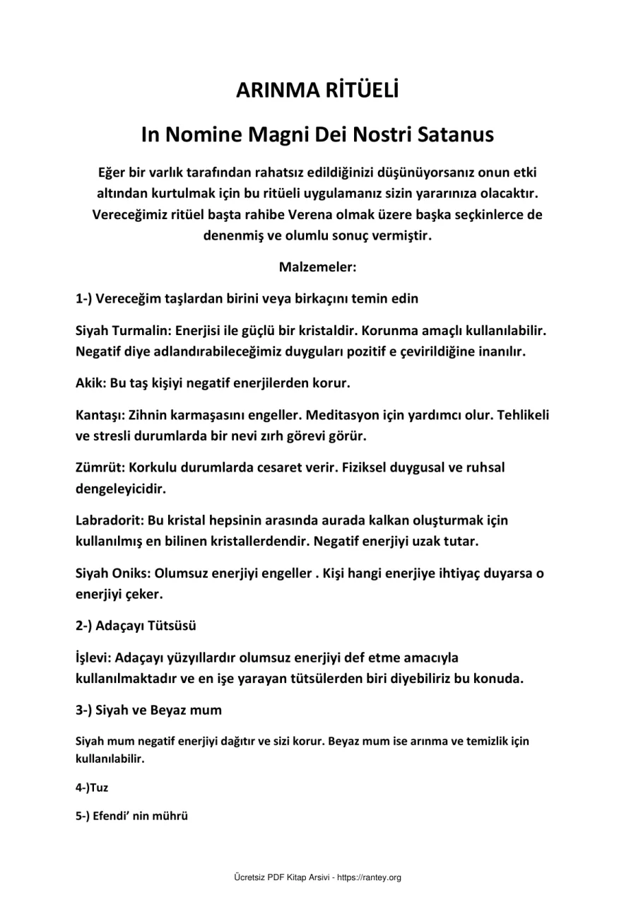 Varlk def etme Arnma Rituel kapak görseli