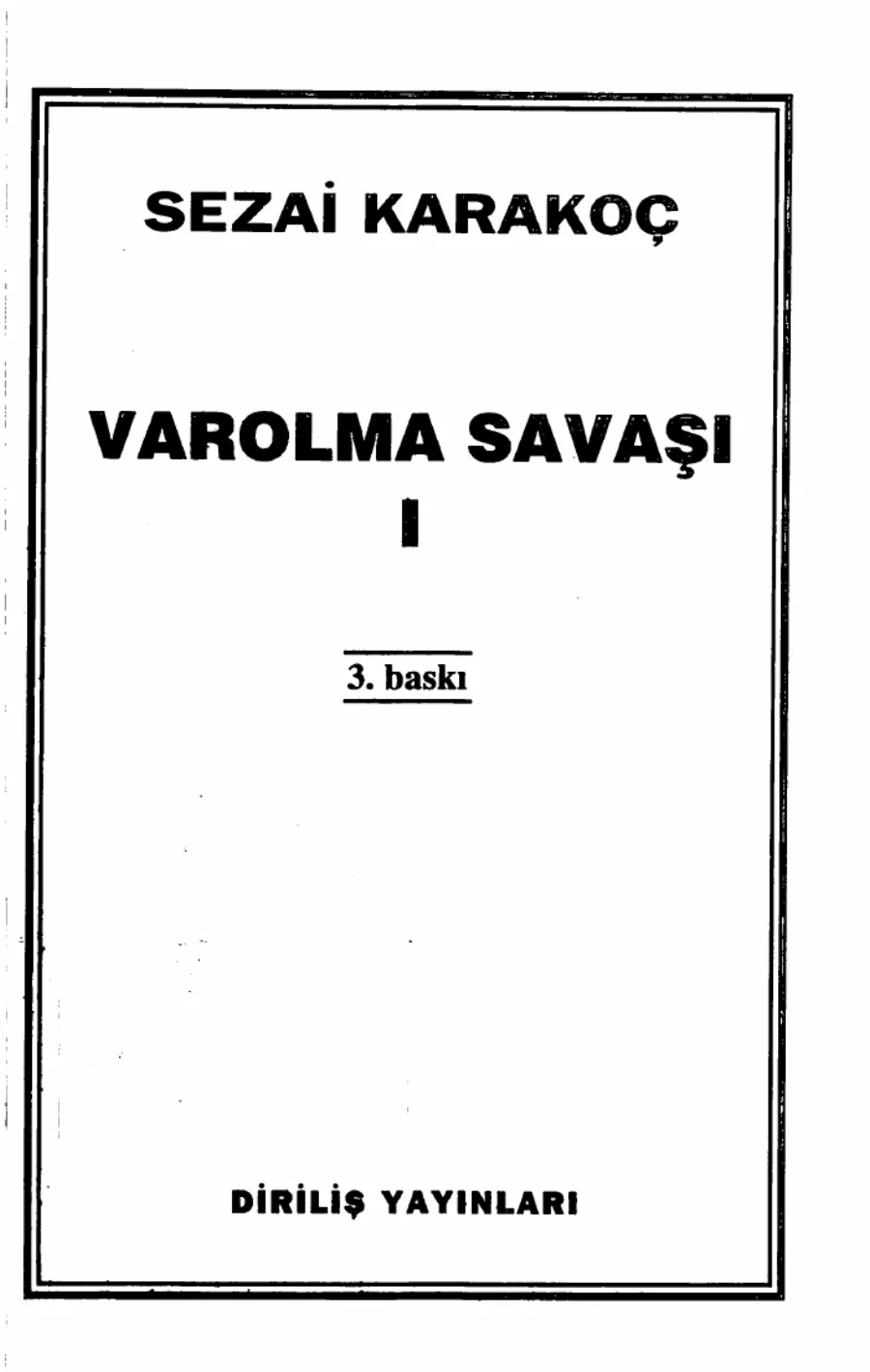 Varolma Savaşı kapak görseli