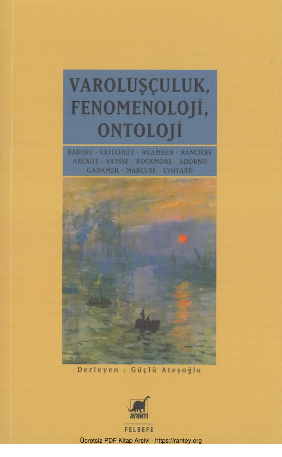Varoluşçuluk Fenomenoloji Ontoloji kapak görseli