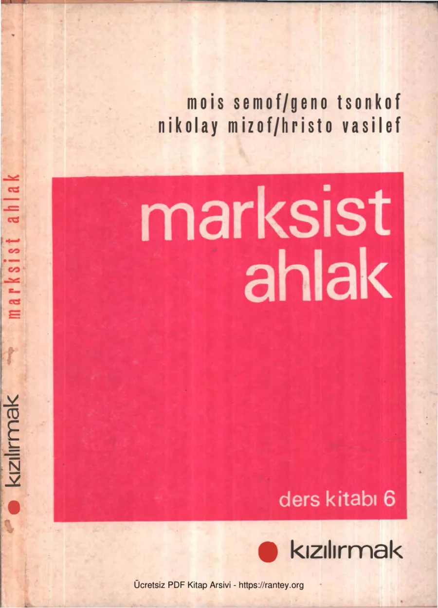 Marksist Ahlak Kızılırmak Yayınları kapak görseli