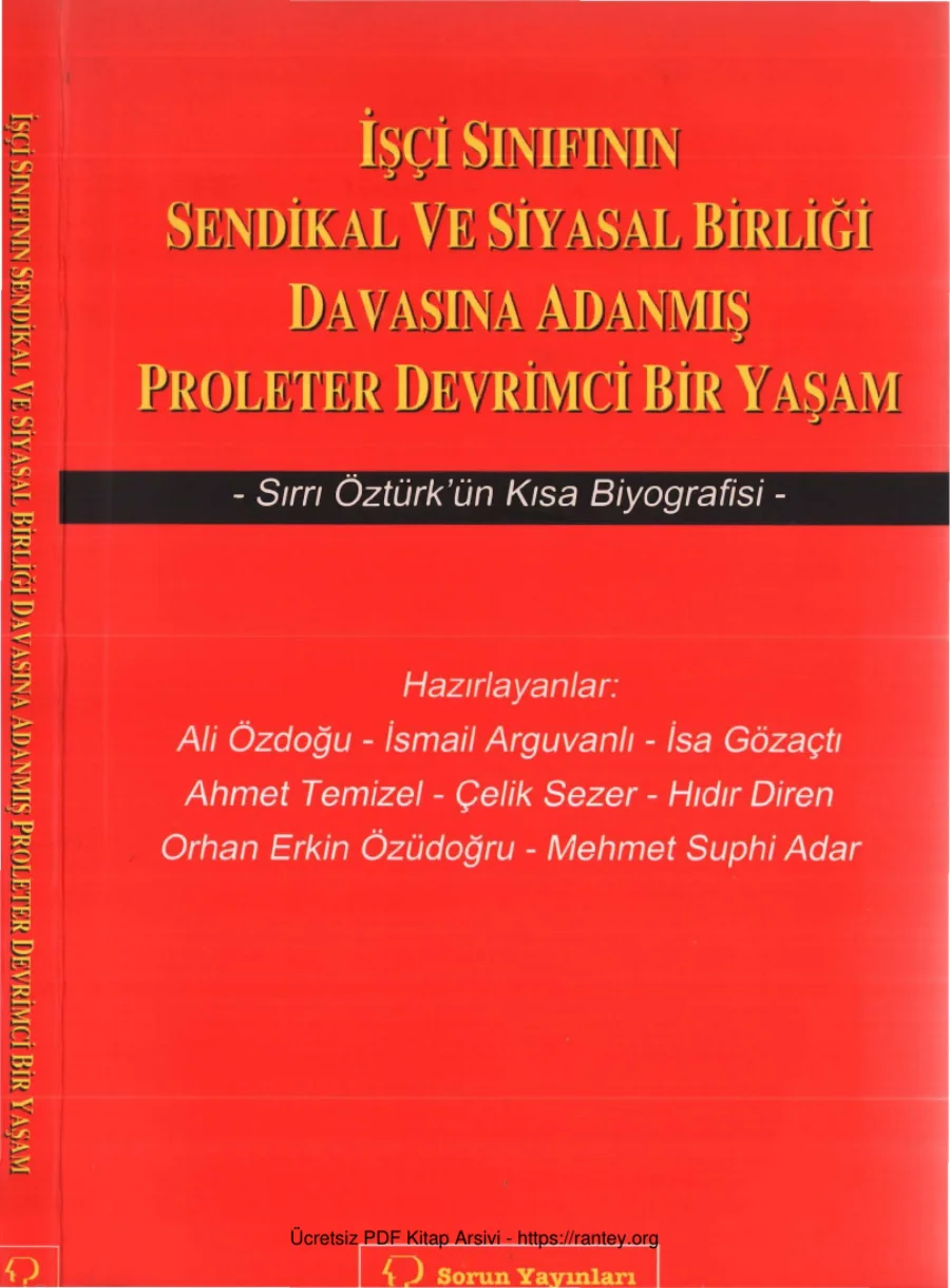 vd Proleter Devrimci Bir Yaşam Sırrı Öztürkün Kısa Biyografisi kapak görseli