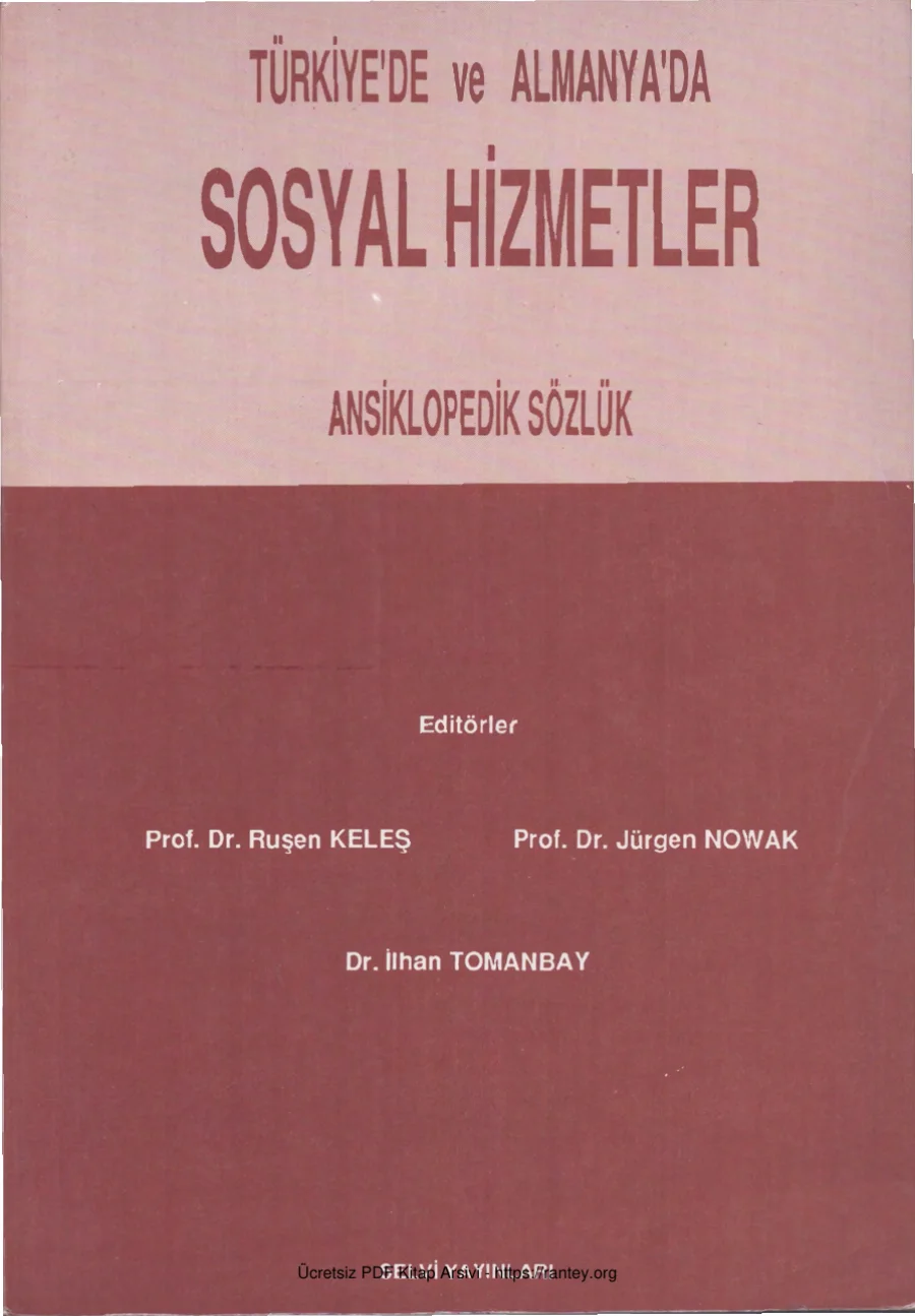 vd Türkiyede ve Almanyada Sosyal Hizmetler Ansiklopedik Sözlük kapak görseli