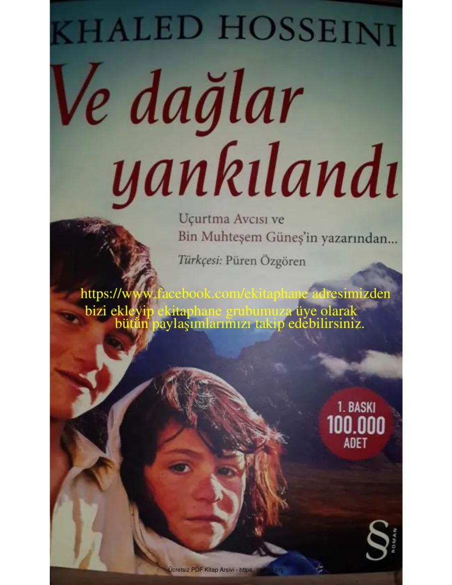 Ve dağlar yankılandı kapak görseli