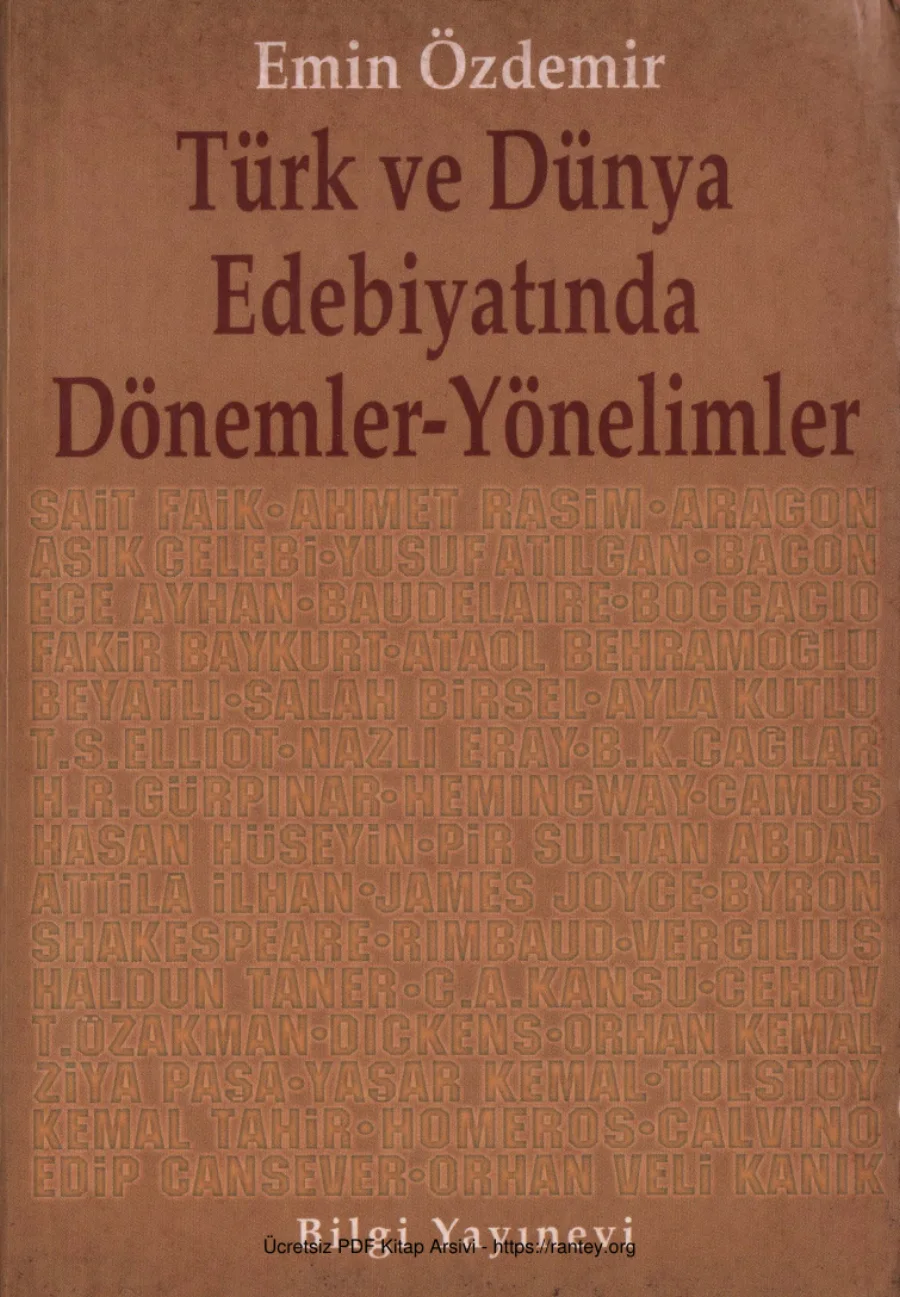ve Dünya Edebiyatında Dönemler Yönelimler kapak görseli
