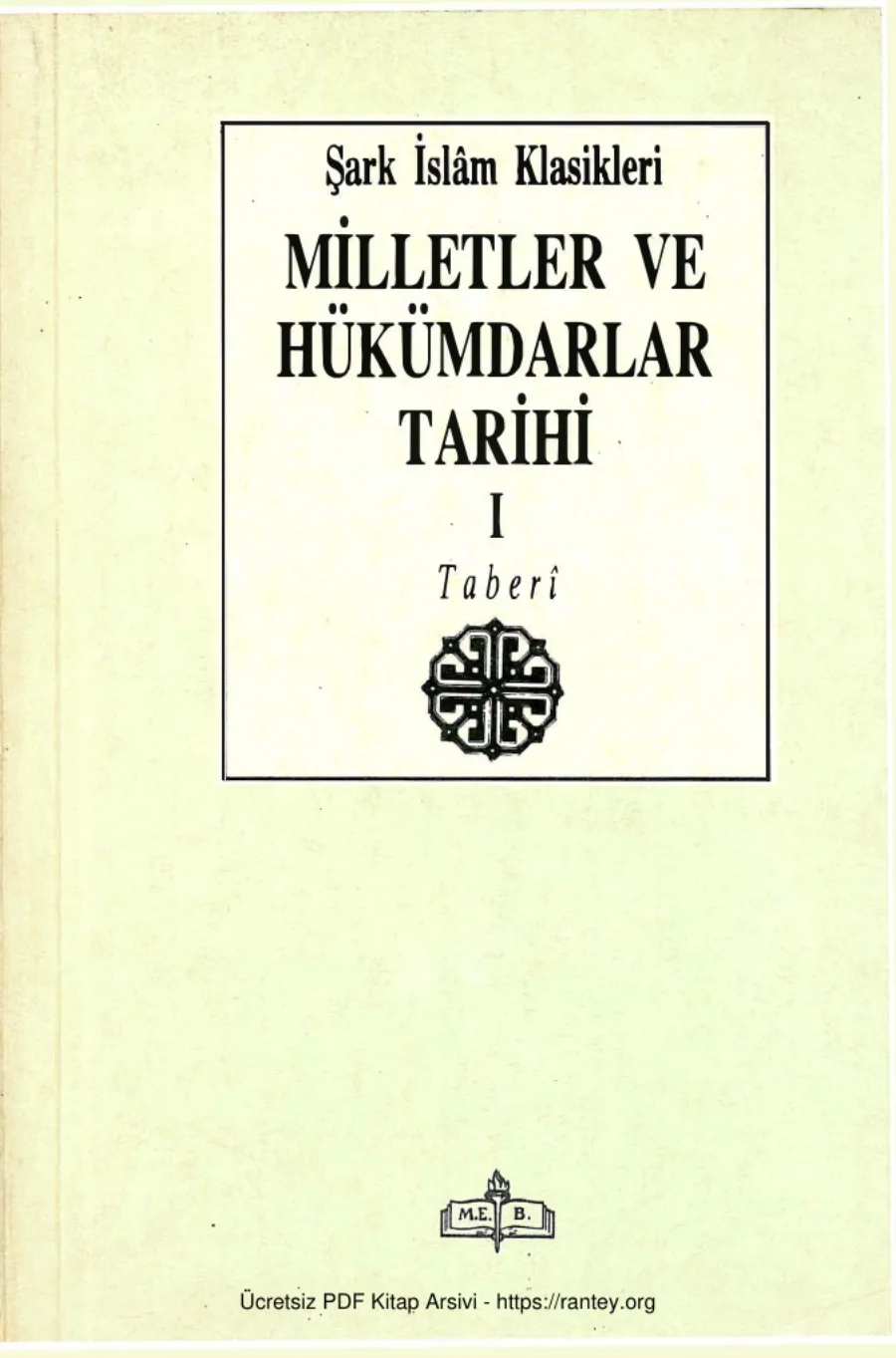 Ve Hükümdarlar Tarihi Cilt I kapak görseli