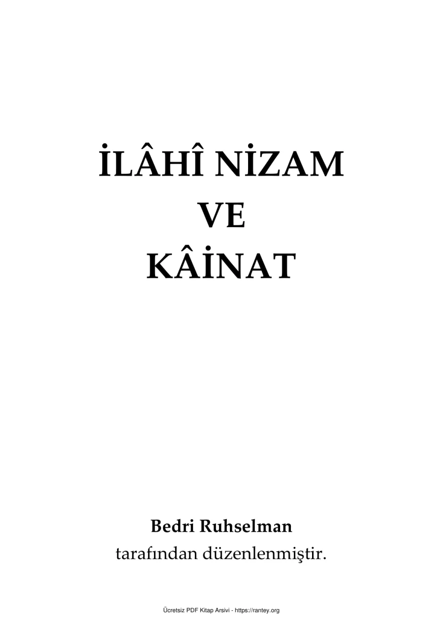 ve kainat BEDRİ RUHSELMAN kapak görseli