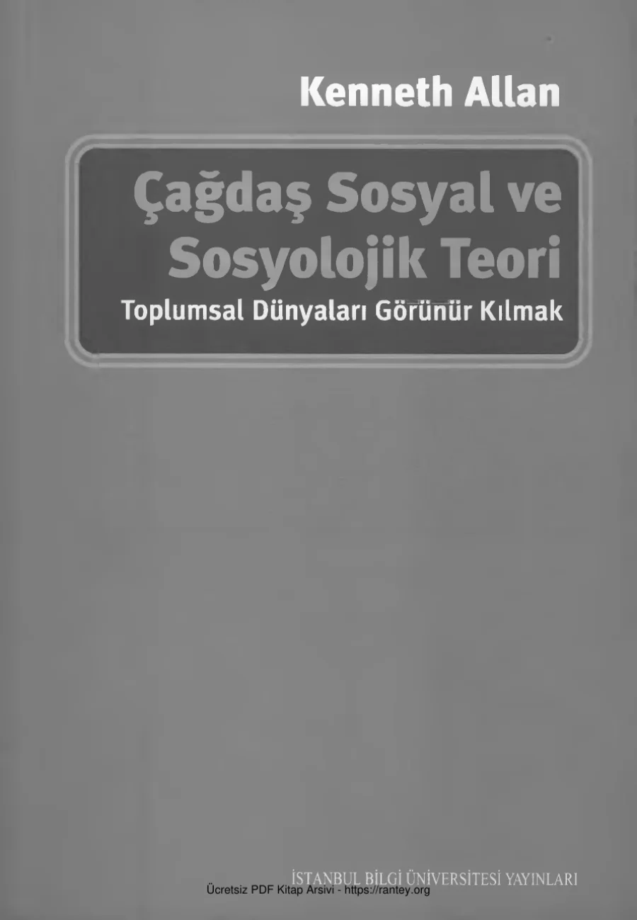 ve Sosyolojik Teori kapak görseli
