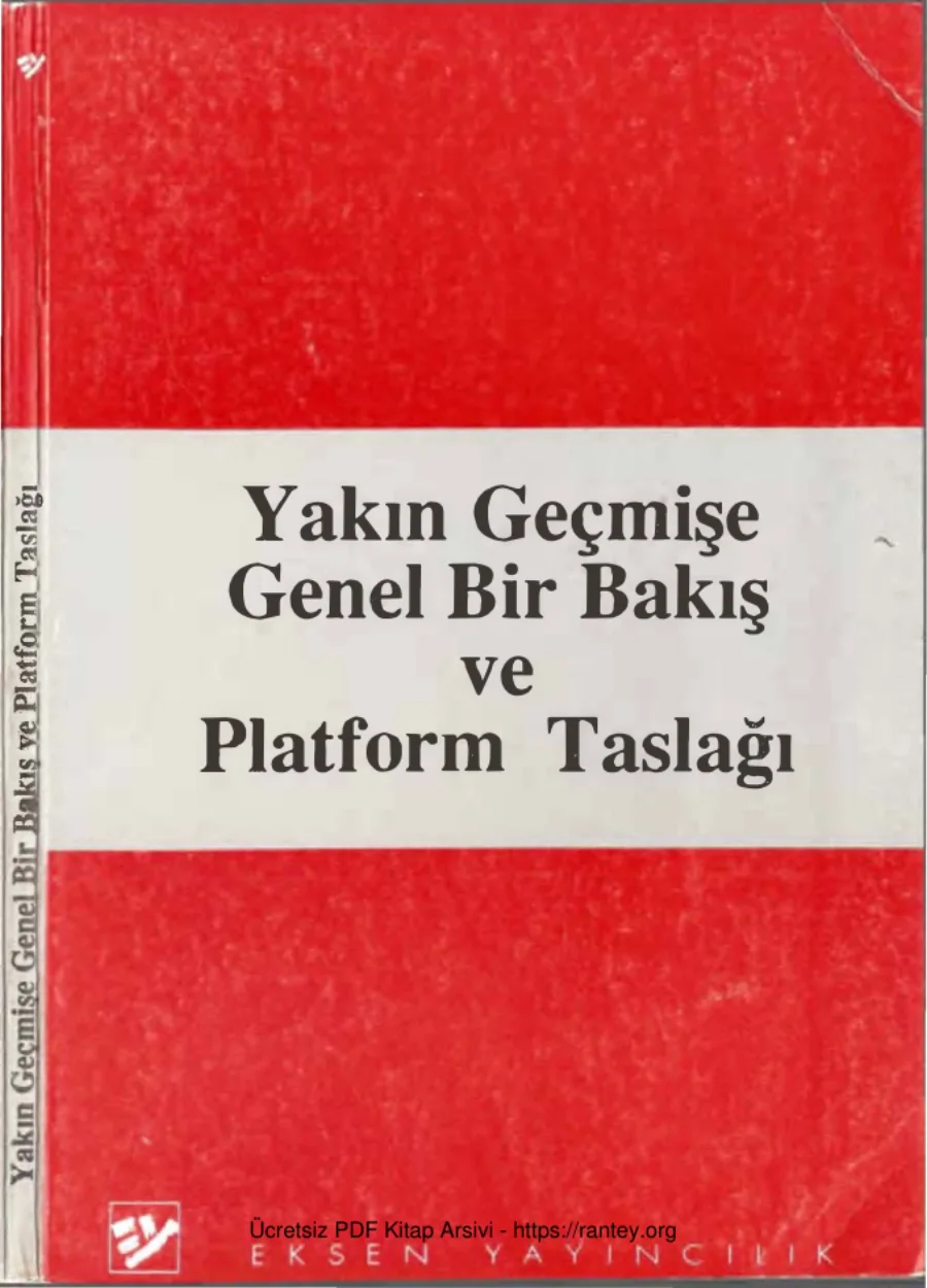 Yakın Geçmişe Genel Bir Bakış ve Platform Taslağı kapak görseli