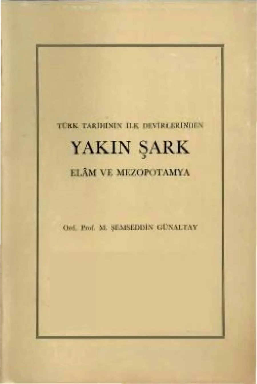Yakın Şark 1 Elam ve Mezopotamya kitap kapağı