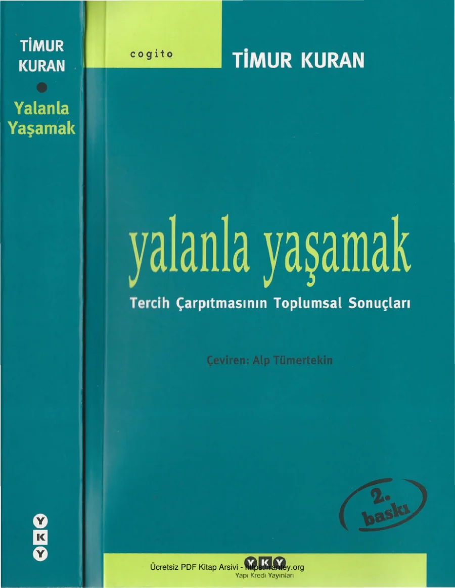Yalanla Yaşamak YKY Cogito kapak görseli