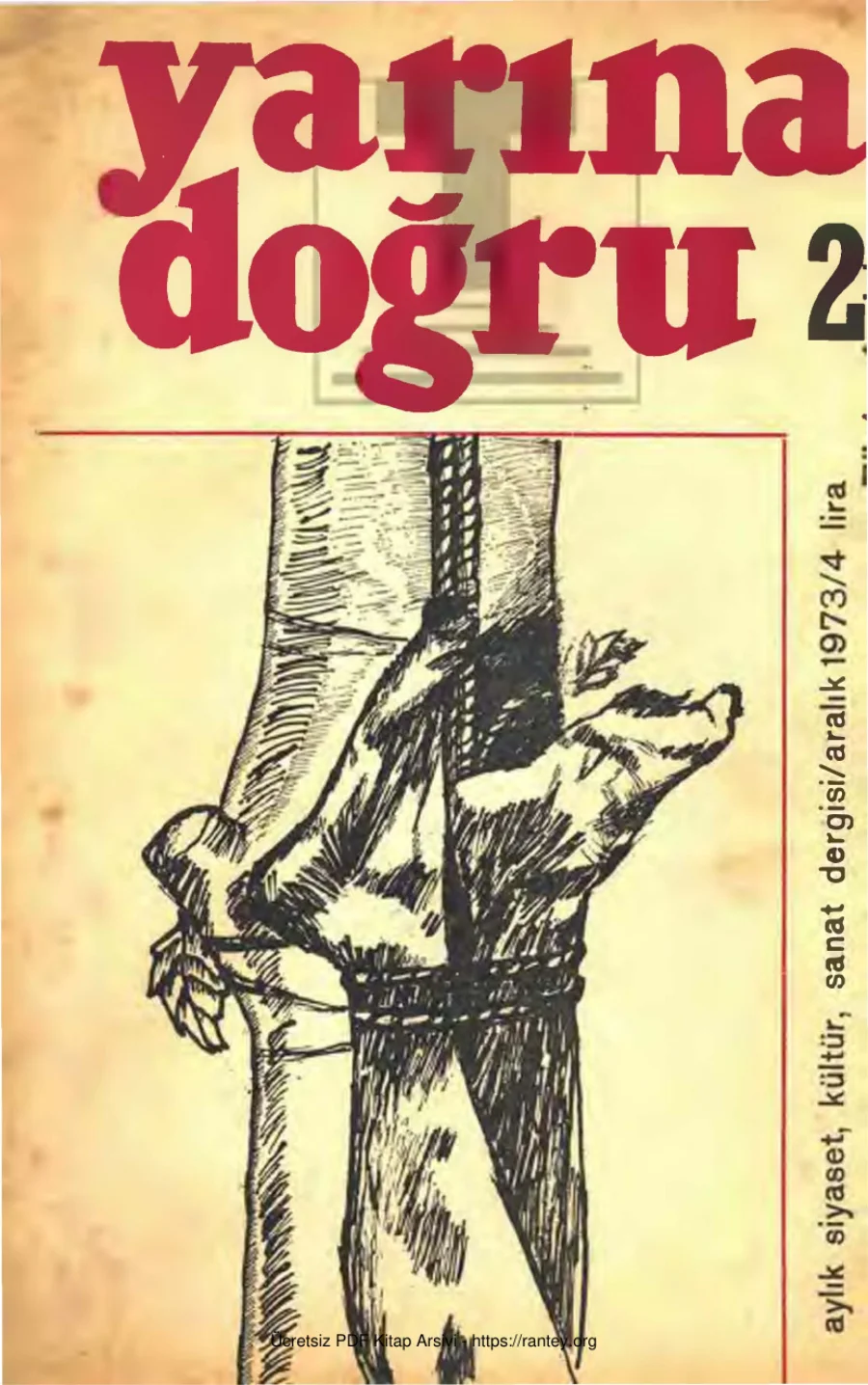 Yarına Doğru Aylık Siyaset Kültür Sanat Dergisi Sayı 02 Aralık 1973 kapak görseli
