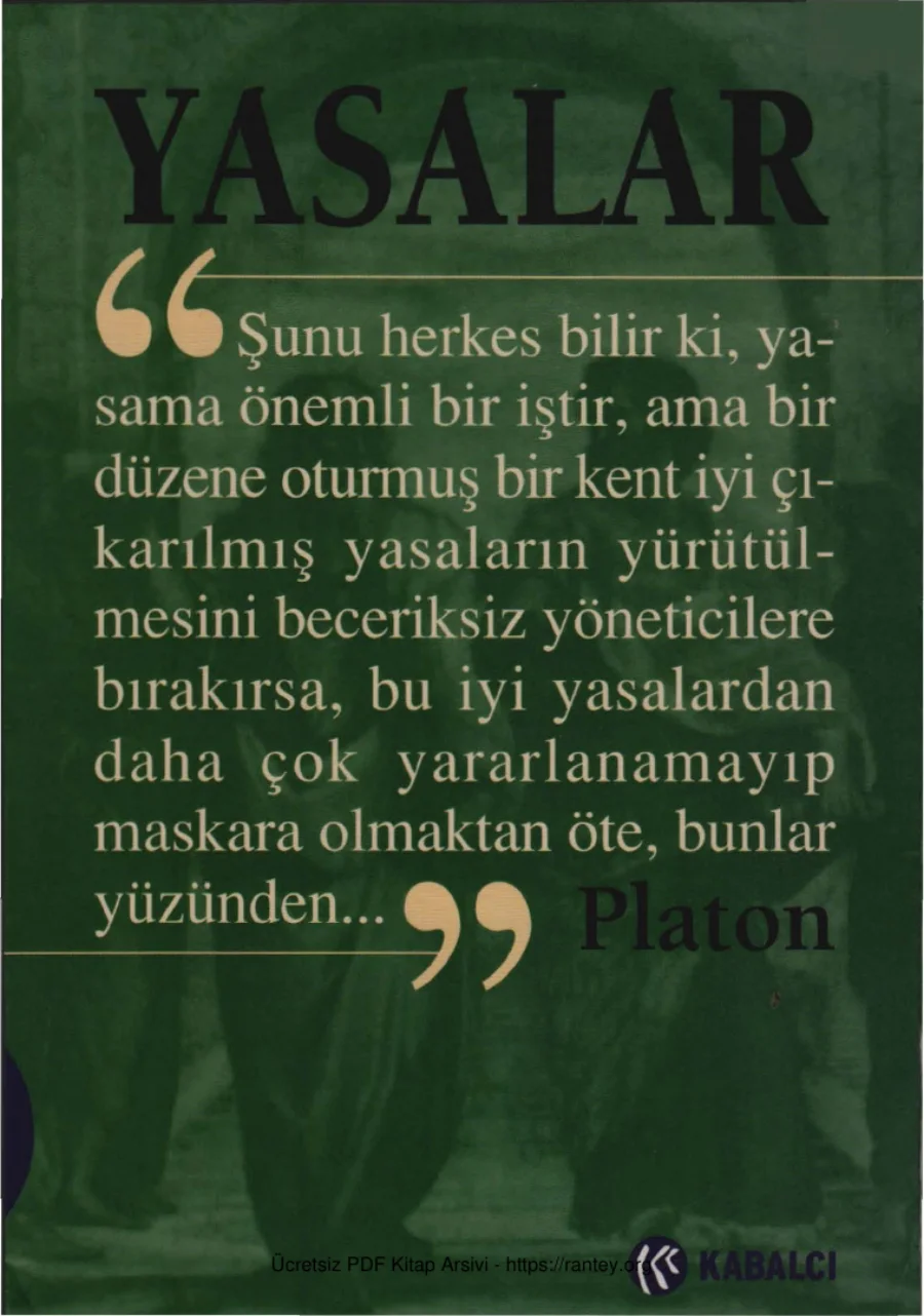 Yasalar kapak görseli