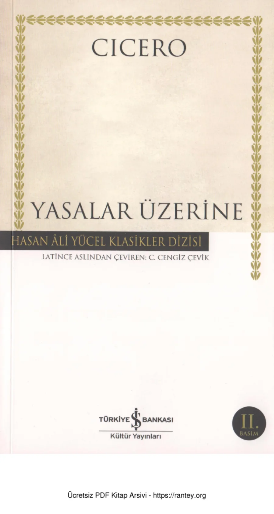 Yasalar Üzerine kapak görseli