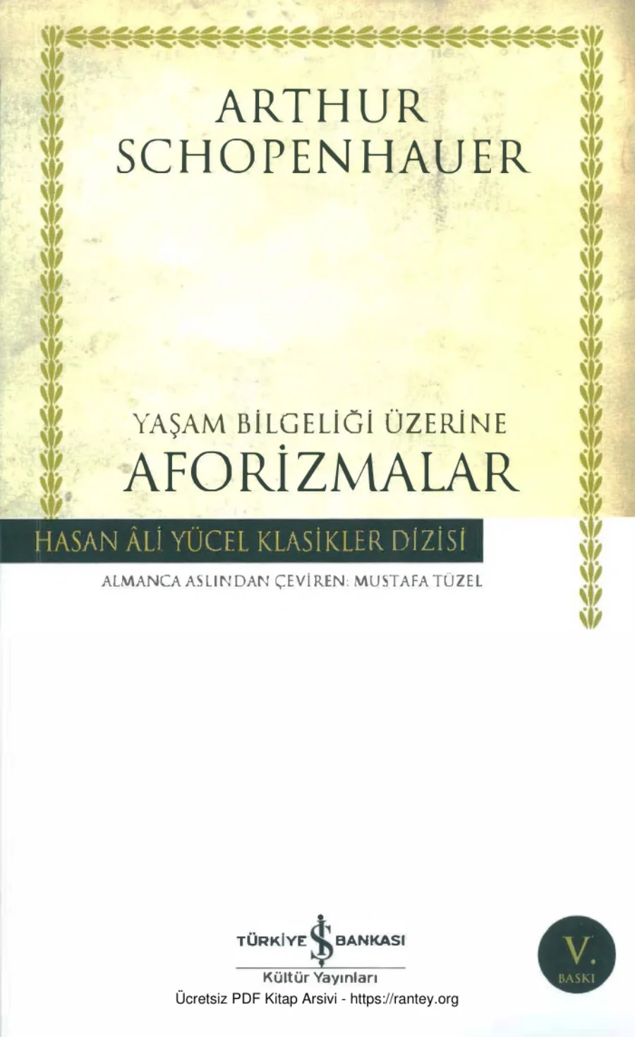 Yaşam Bilgeliği Üzerine Aforizmalar kapak görseli