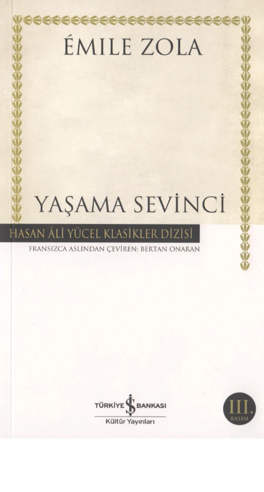 Yaşama Sevinci kapak görseli