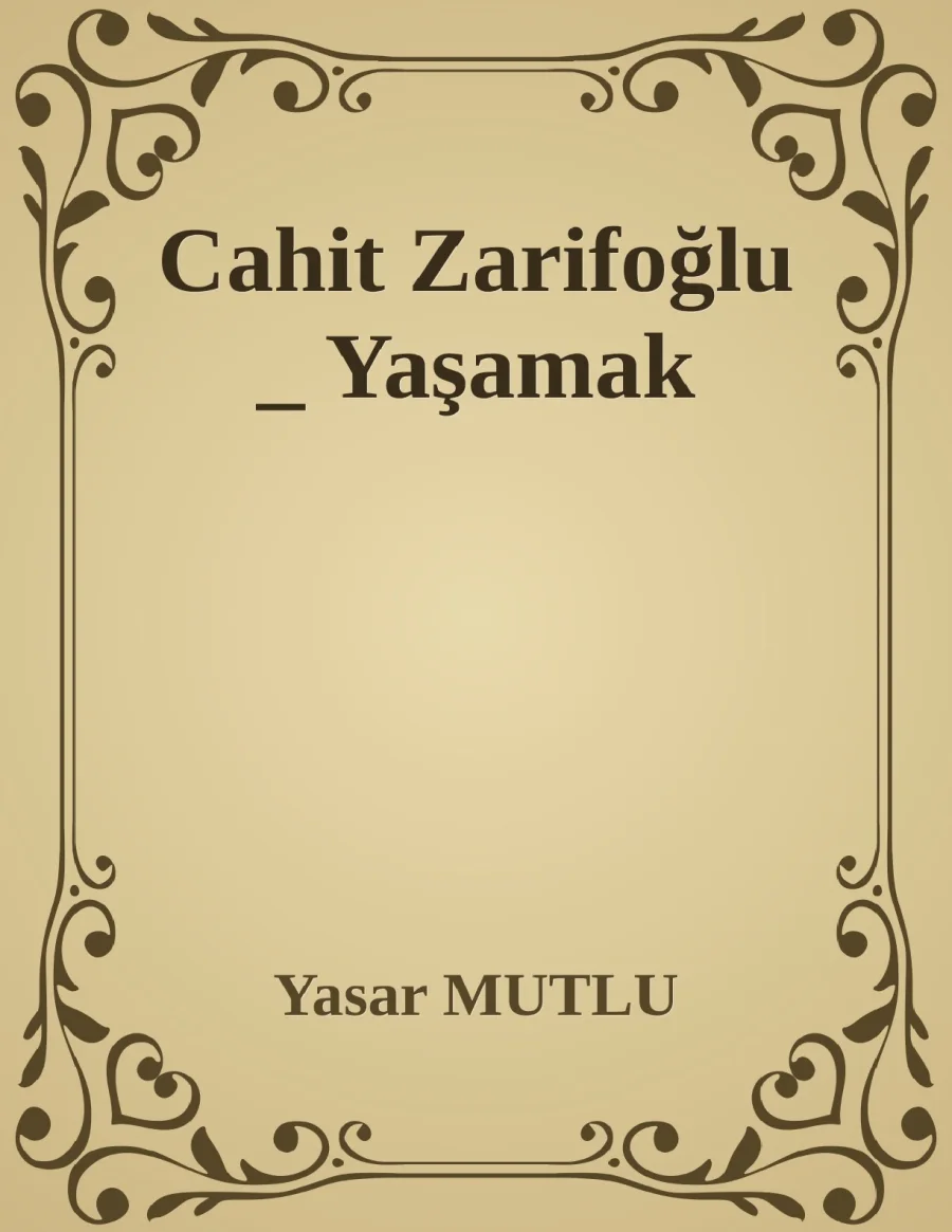 Yaşamak kapak görseli