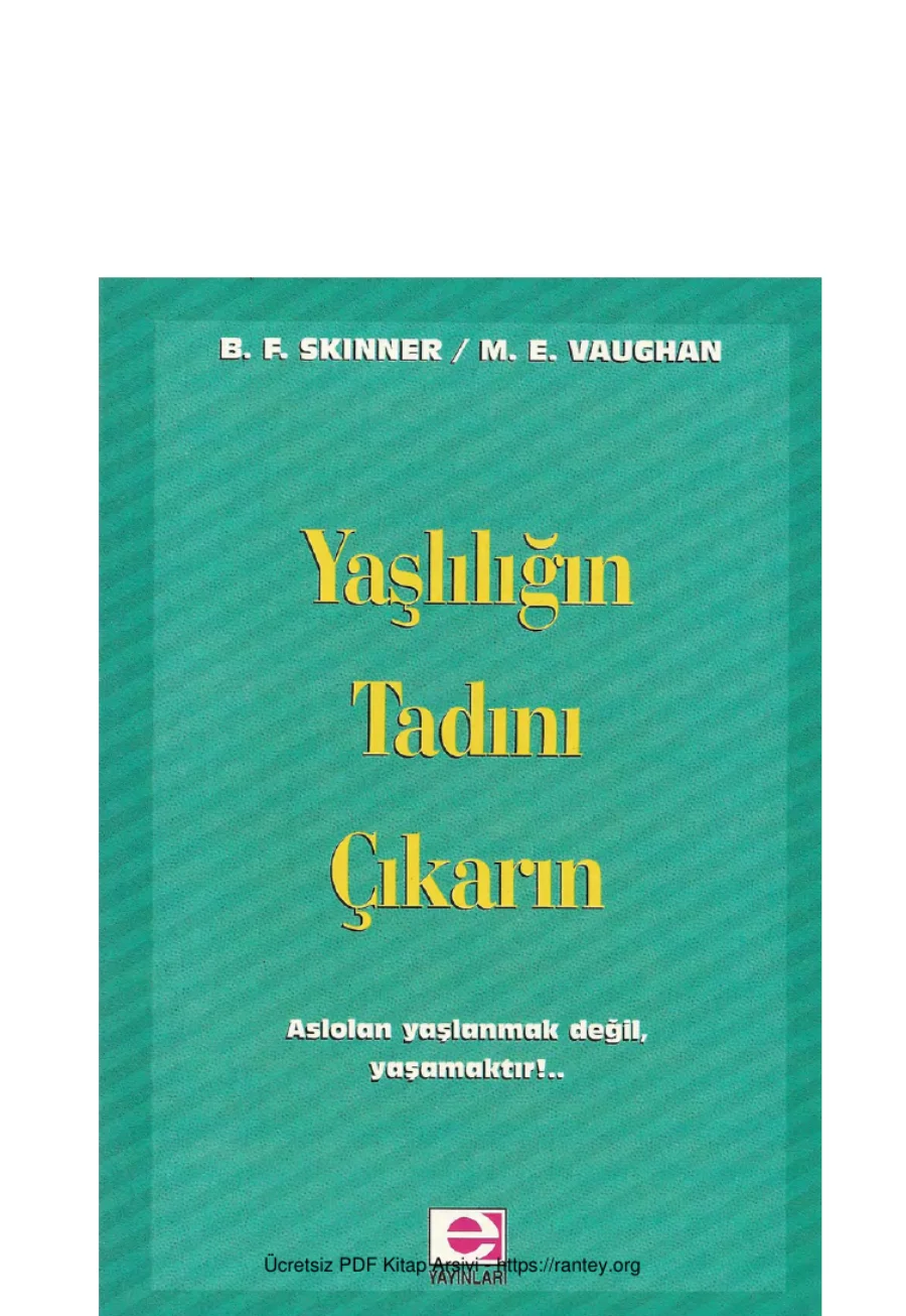 Yaşlılığın Tadını Çıkarın kapak görseli