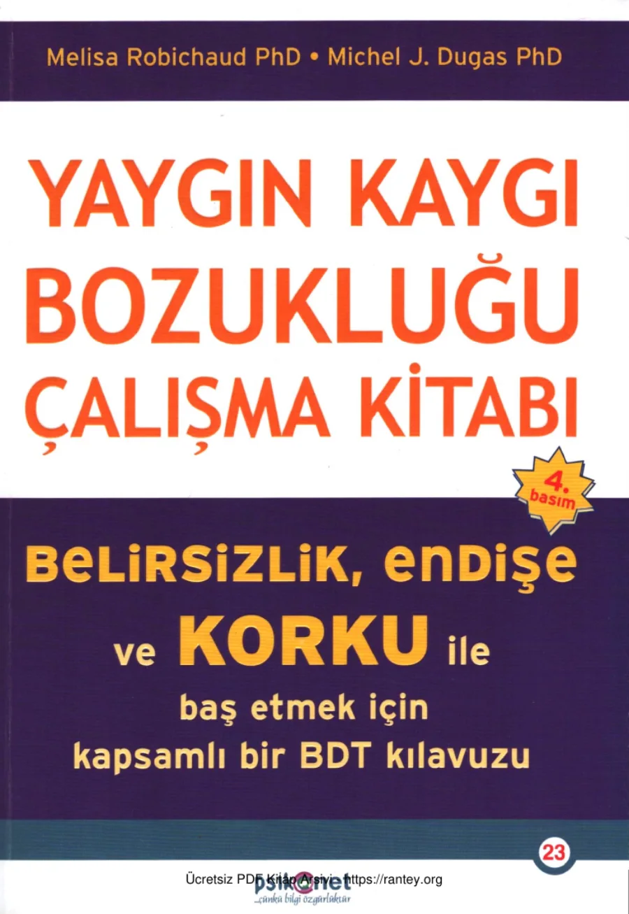 Yaygın Kaygı Bozukluğu Çalışma Kitabı kapak görseli