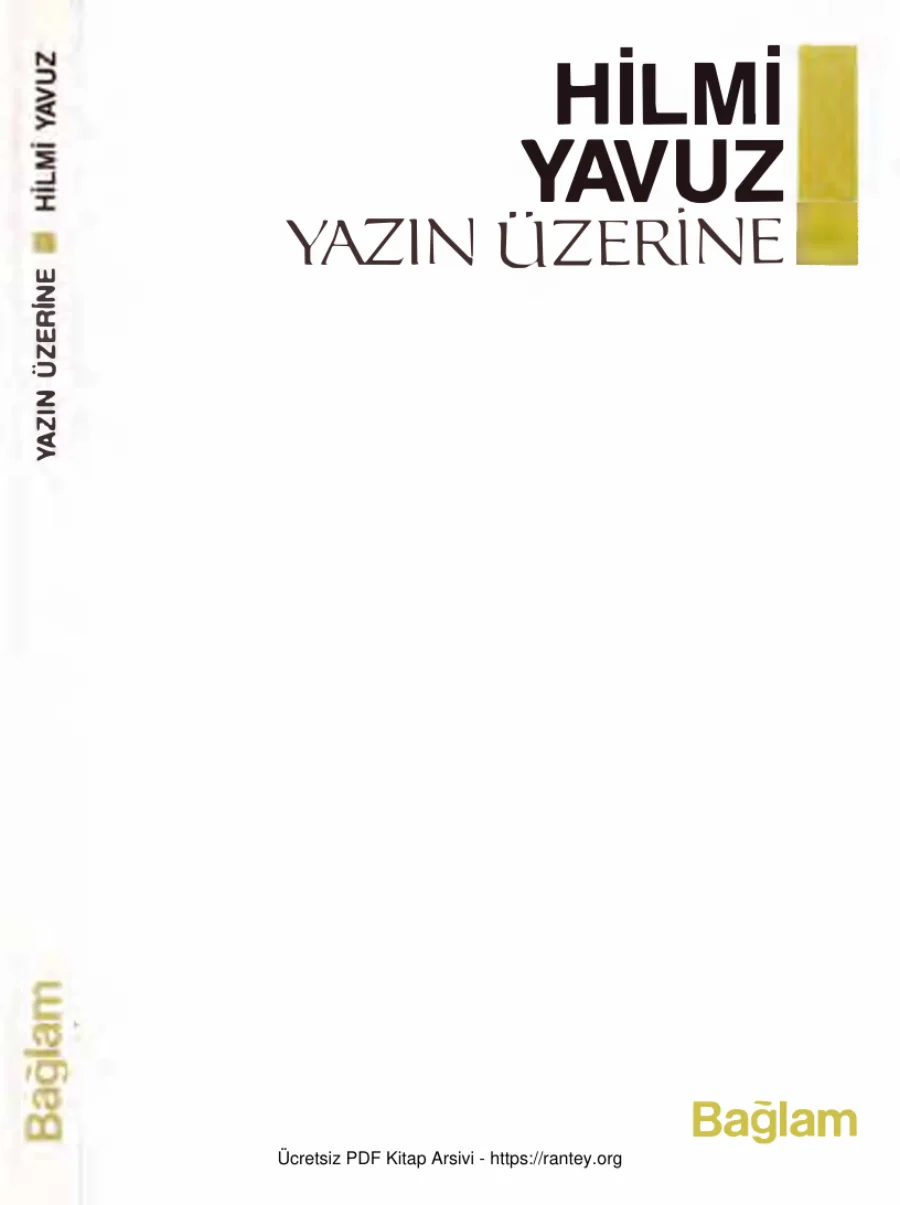 Yazın Üzerine kapak görseli