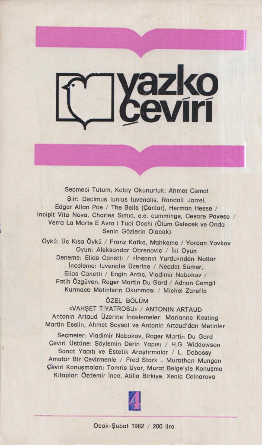 Yazko Çeviri Sayı kapak görseli