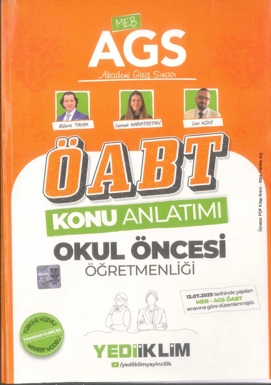 Yediiklim ÖABT AGS Okul Öncesi Konu Anlatımı 2026 kapak görseli