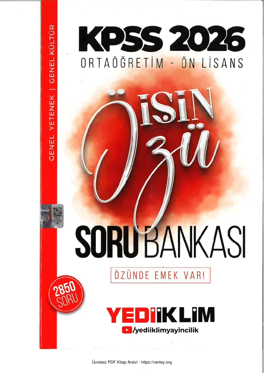 YEDIIKLIM ORTAOGRETIM ONLISANS ISIN OZU TEK KITAP kapak görseli
