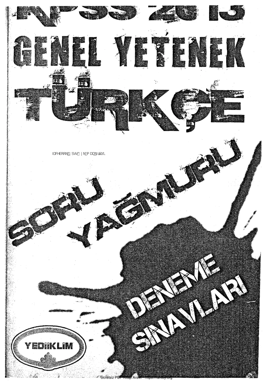 Yediiklim2013TurkceSoruYagmuru kapak görseli