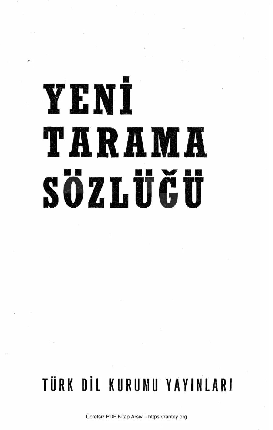 Yeni Tarama Sozlugu kapak görseli