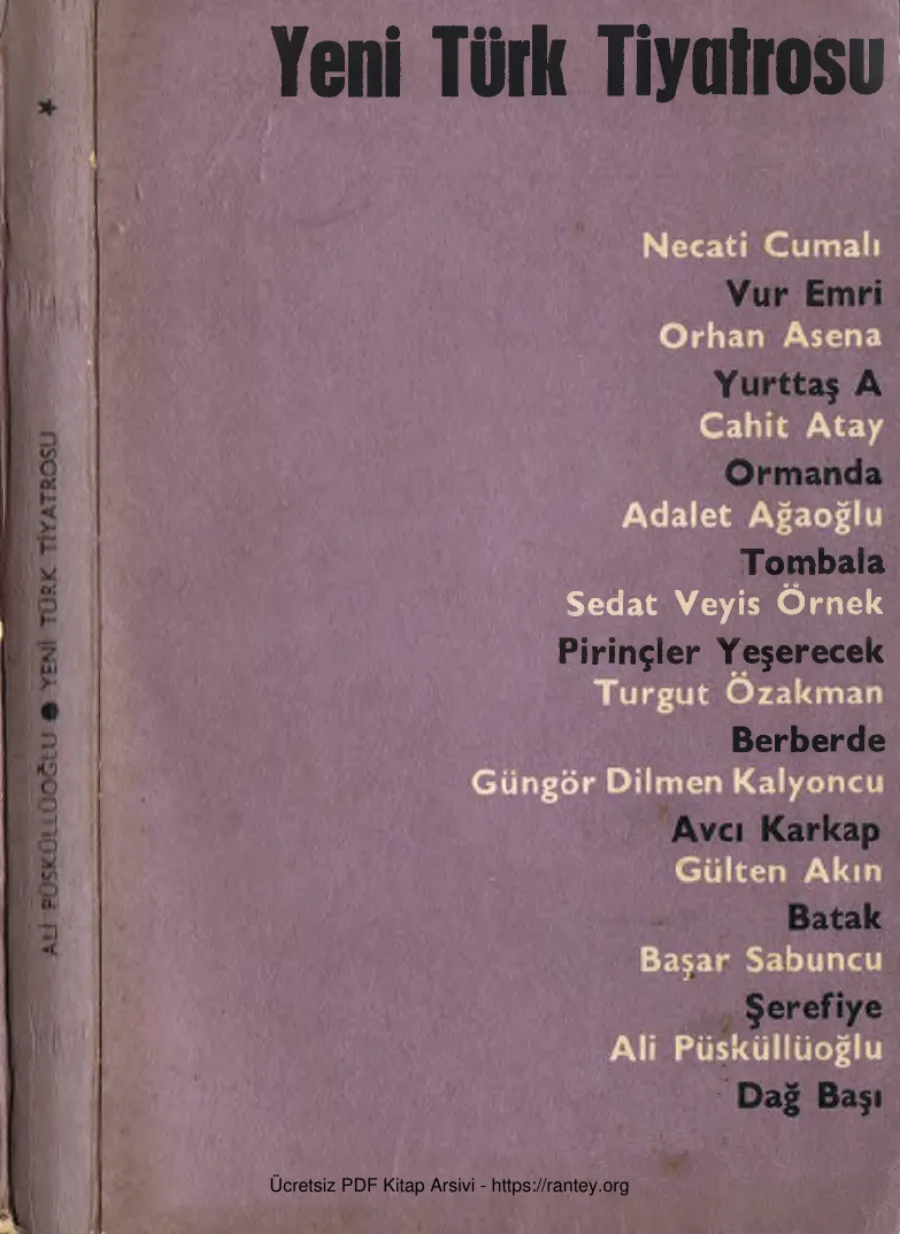 Yeni Türk Tiyatrosu Kısa Oyunlar Antolojisi kapak görseli