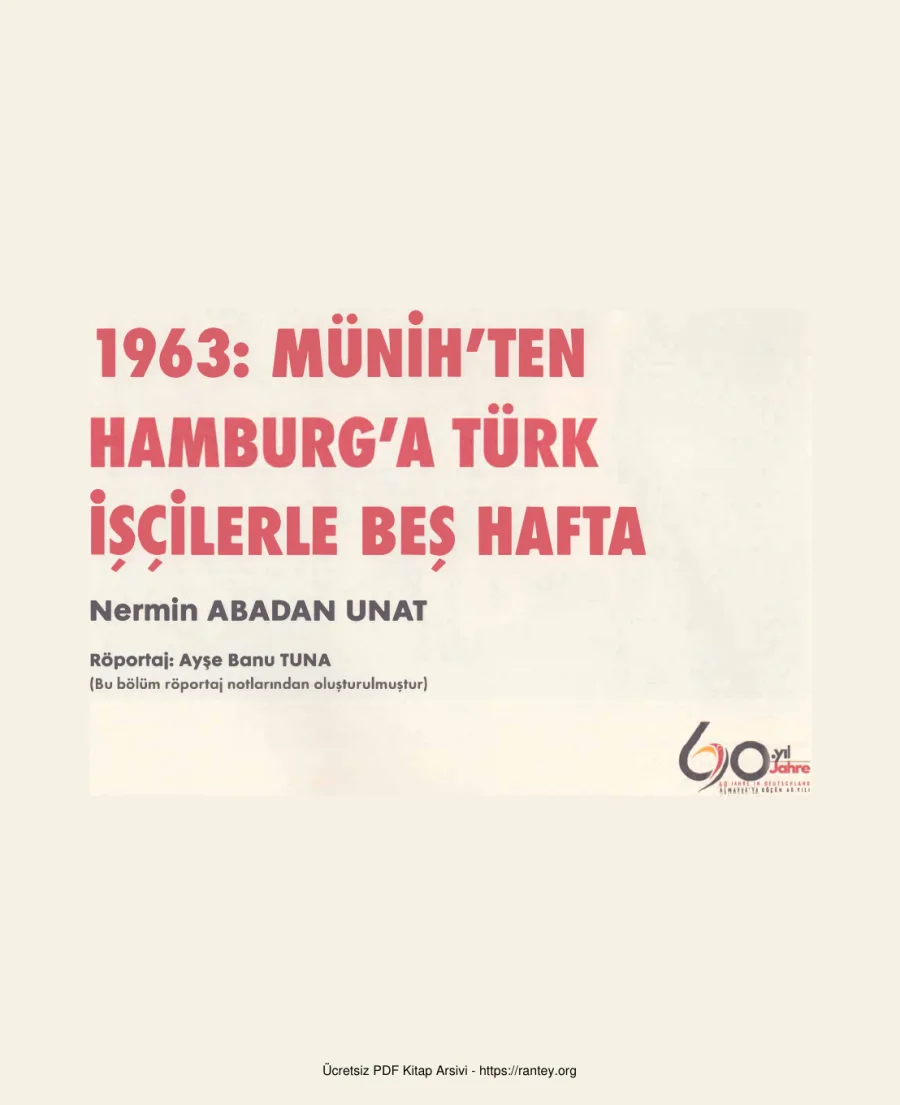Yerli Almanyaya İşgücü Göçünün 60ıncı Yılı İBB Yayınları Nermin Abadan Unat kapak görseli
