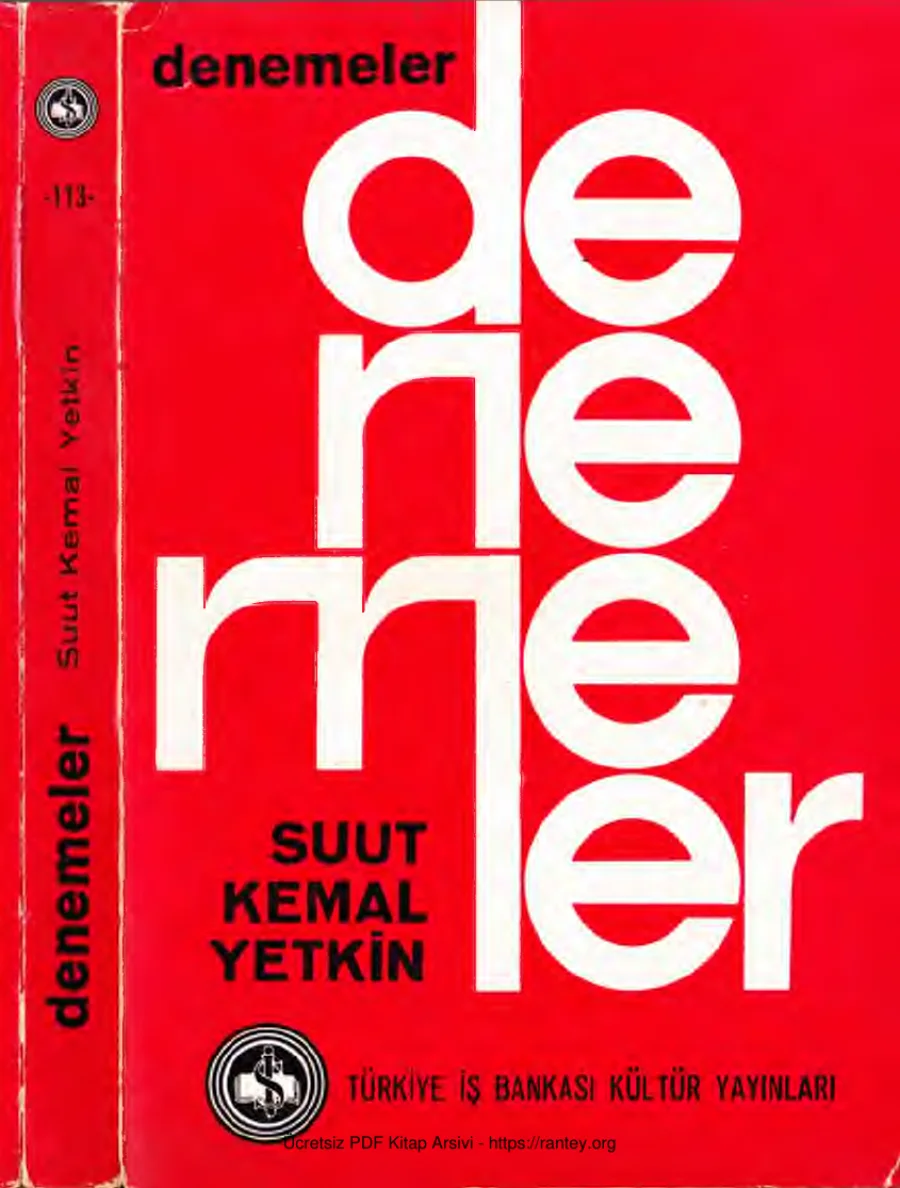 Yetkin Denemeler İş Bankası Yayınları kapak görseli