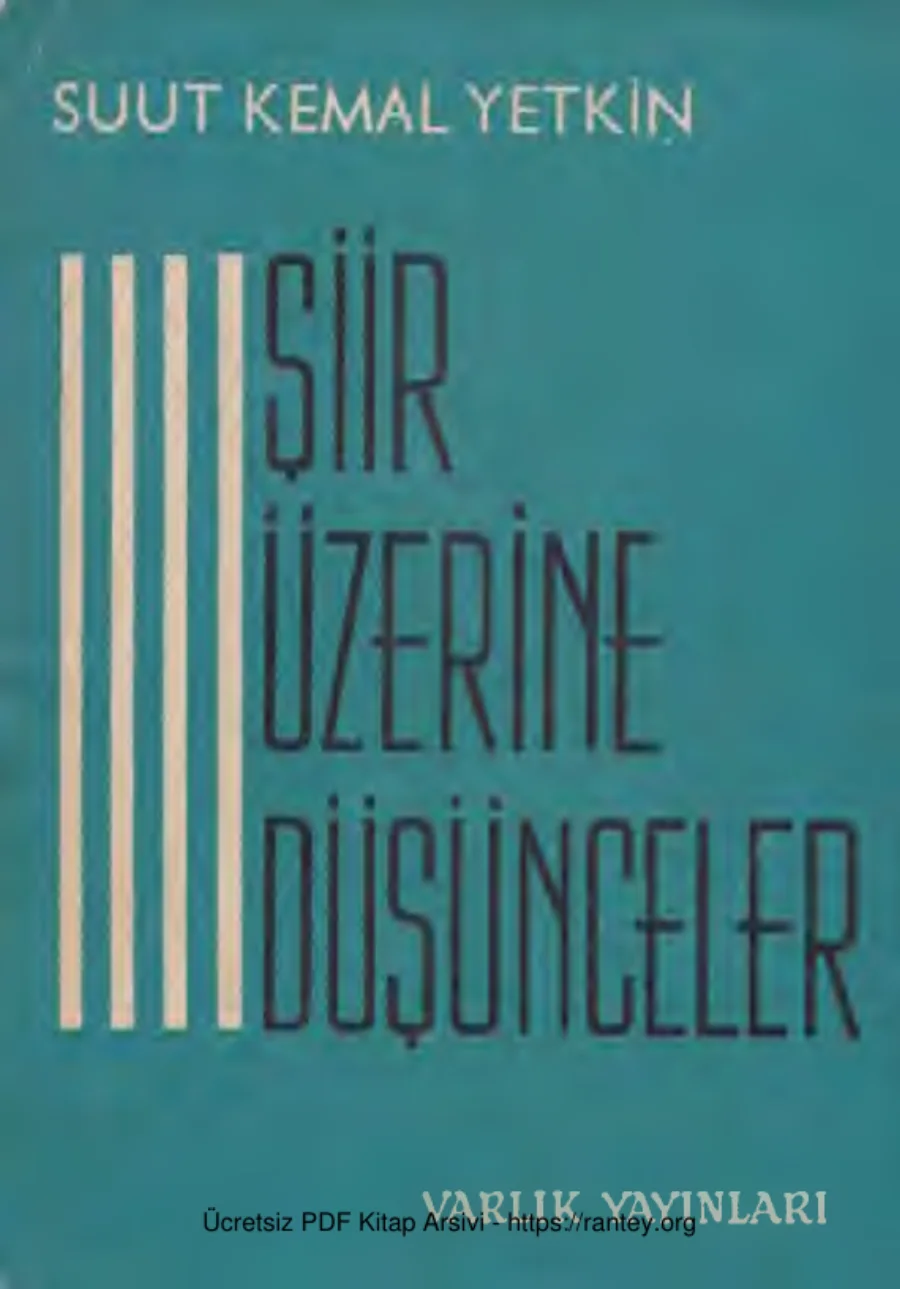 Yetkin Şiir Üzerine Düşünceler Varlık Yayınları kapak görseli