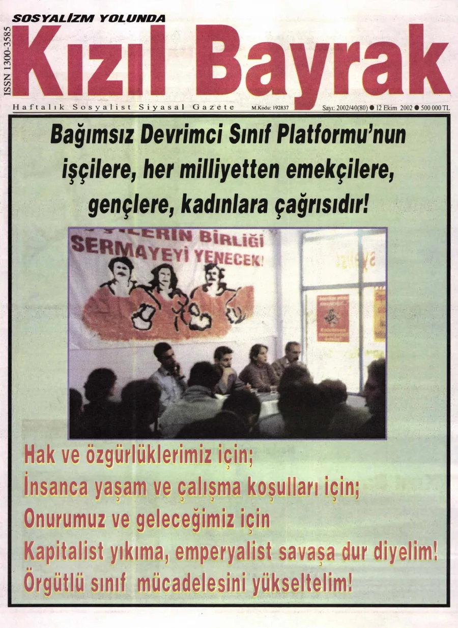 Yıl 2002 Sayı 40 12 Ekim kitap kapağı