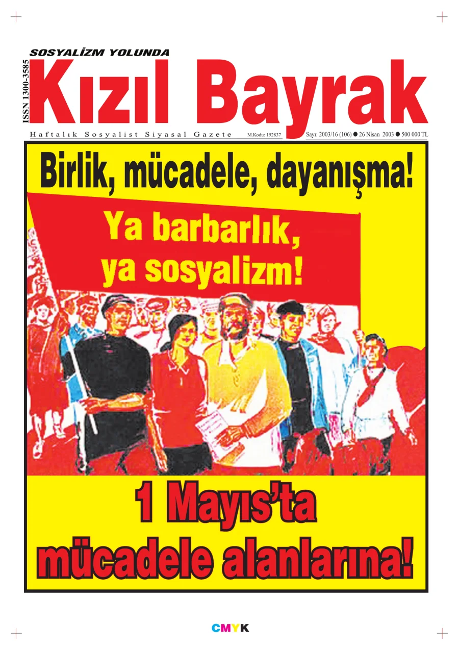 Yıl 2003 Sayı 16 26 Nisan kitap kapağı