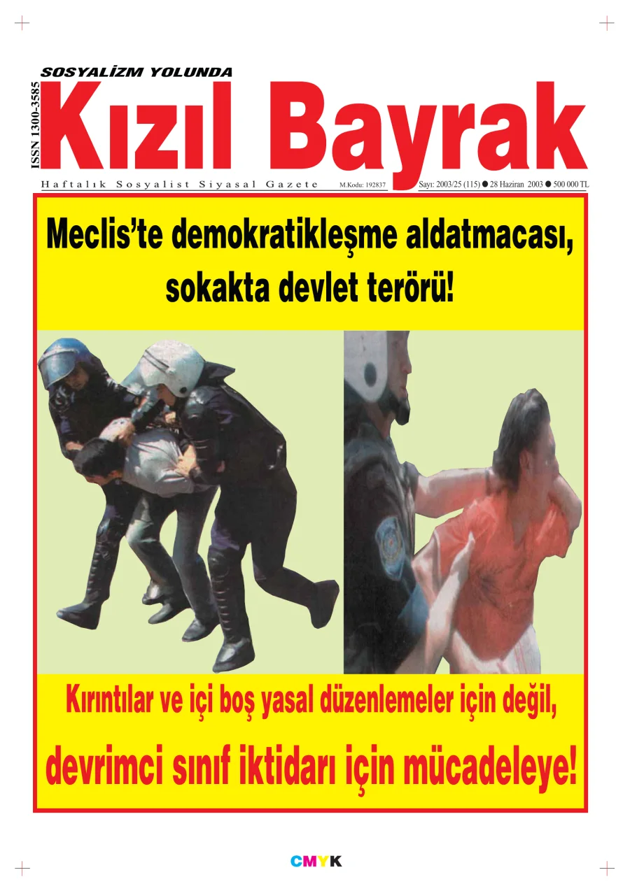 Yıl 2003 Sayı 25 28 Haziran kitap kapağı
