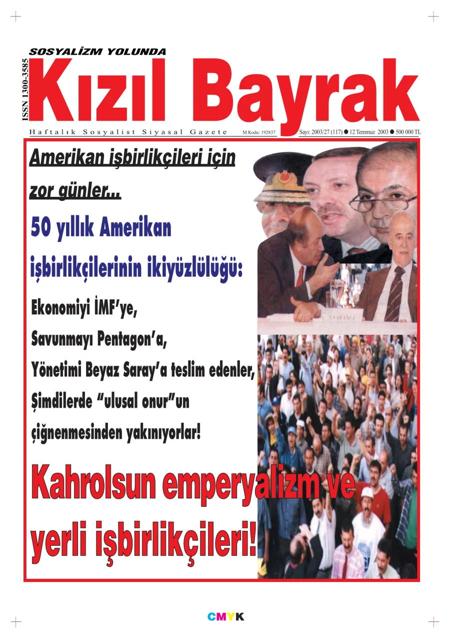 Yıl 2003 Sayı 27 12 Temmuz kitap kapağı