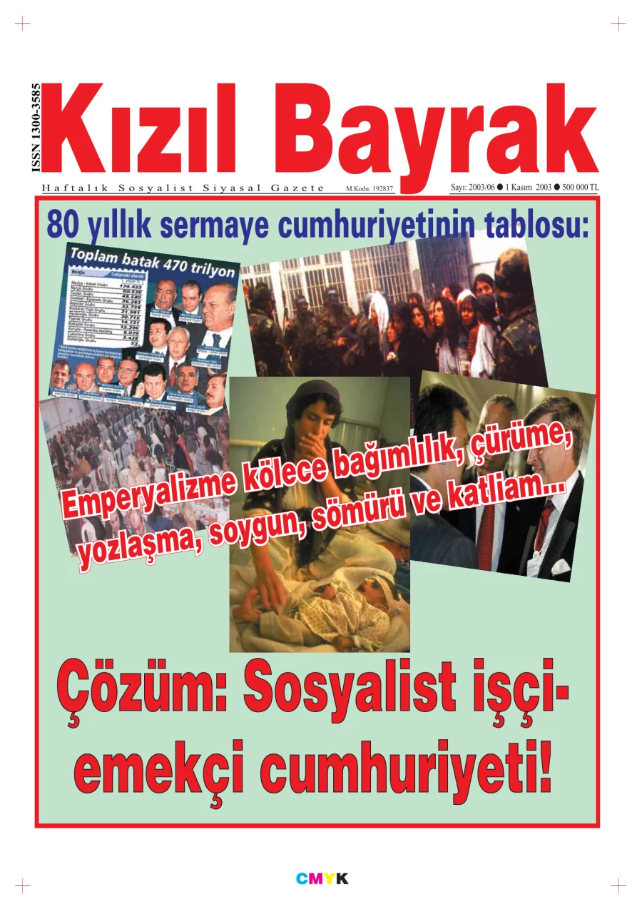 Yıl 2003 Sayı 43 06 1 Kasım kitap kapağı