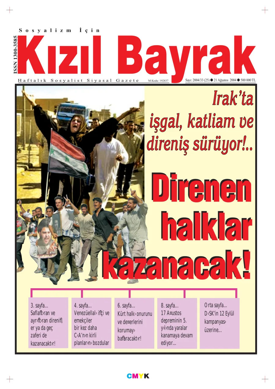 Yıl 2004 Sayı 33 21 Ağustos kitap kapağı