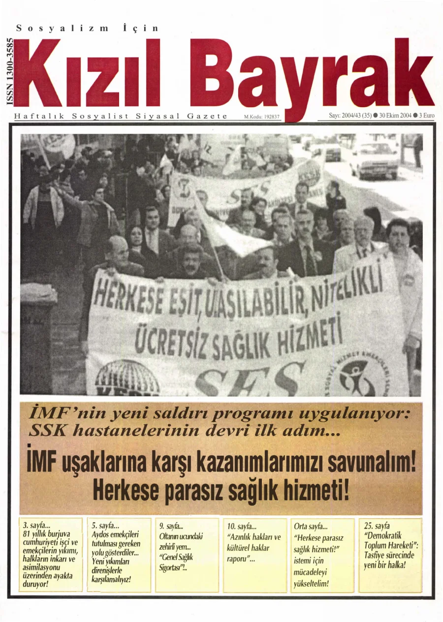 Yıl 2004 Sayı 43 30 Ekim kitap kapağı