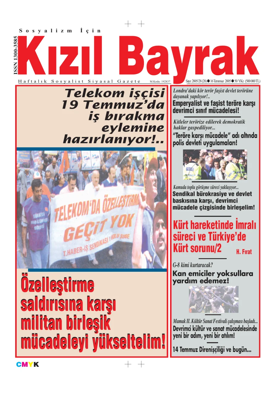Yıl 2005 Sayı 28 16 Temmuz kapak görseli
