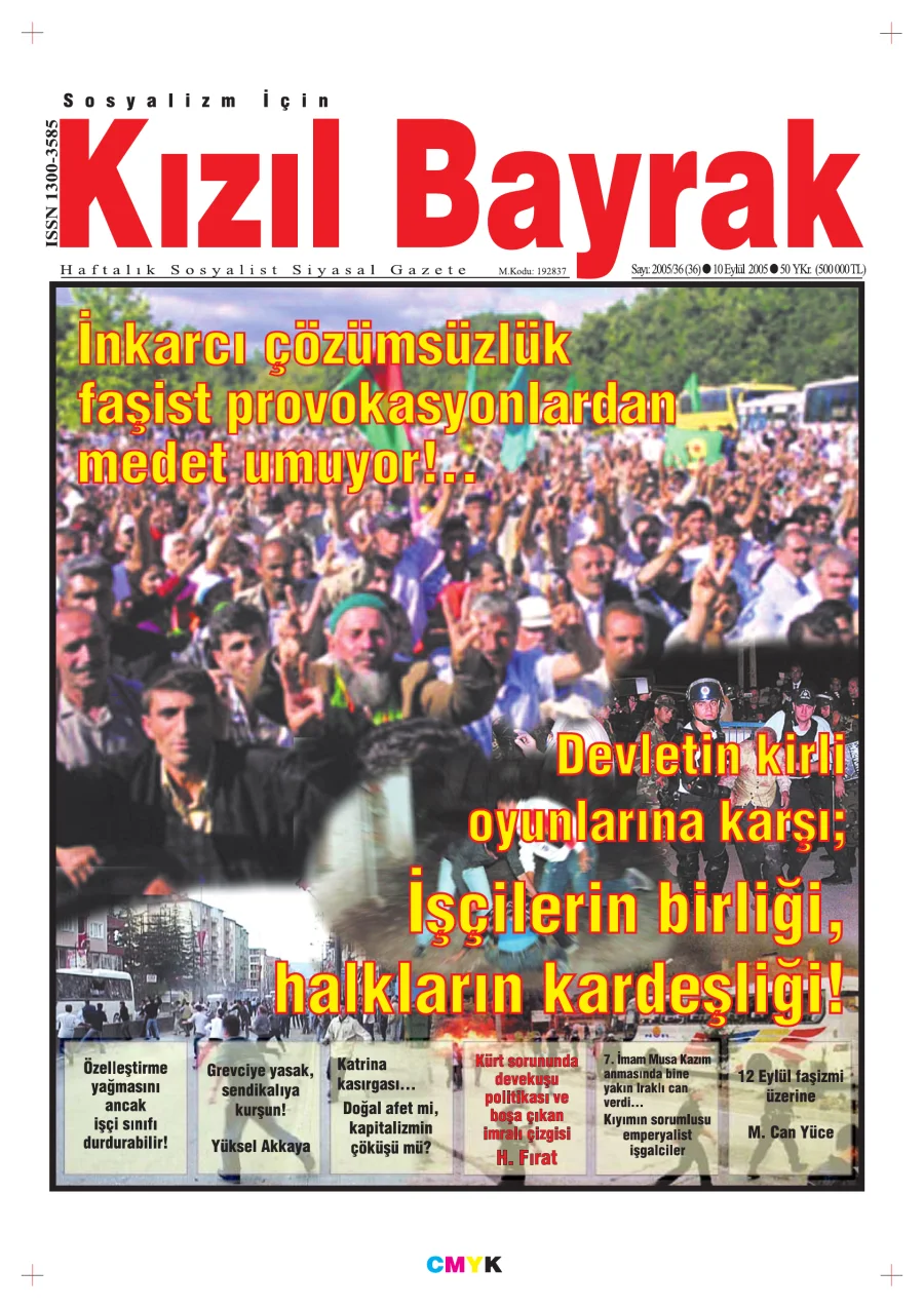 Yıl 2005 Sayı 36 10 Eylül kitap kapağı
