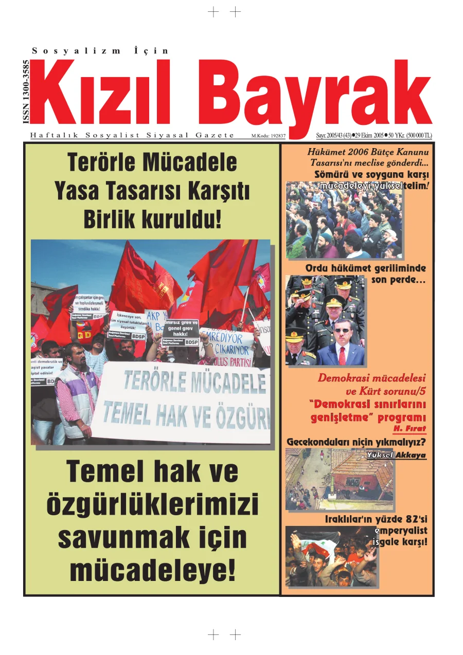 Yıl 2005 Sayı 43 29 Ekim kitap kapağı
