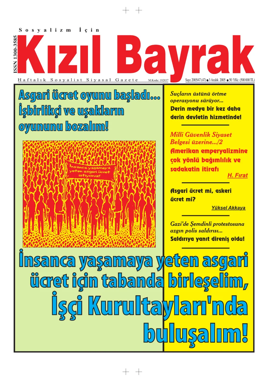 Yıl 2005 Sayı 47 3 Aralık kitap kapağı