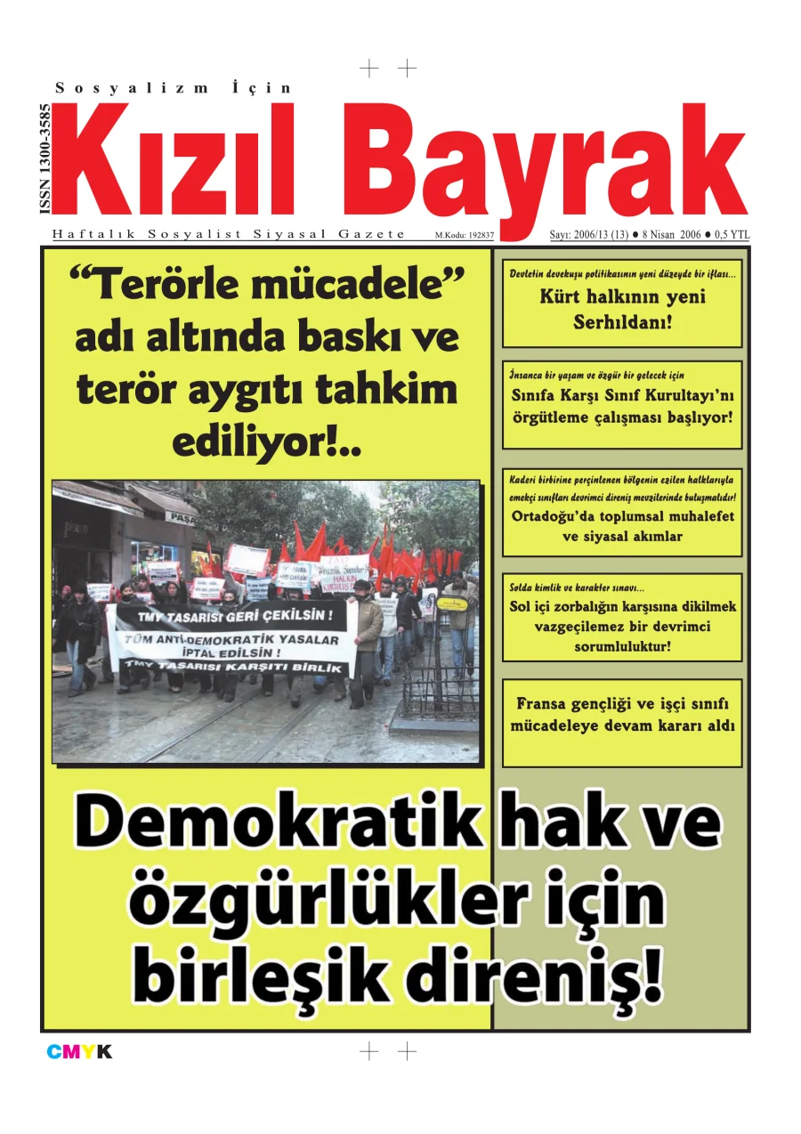 Yıl 2006 Sayı 13 8 Nisan kitap kapağı