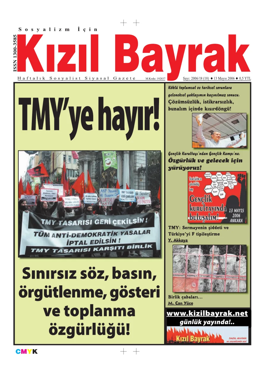 Yıl 2006 Sayı 18 13 Mayıs kitap kapağı