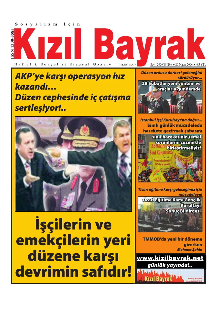 Yıl 2006 Sayı 19 20 Mayıs kitap kapağı