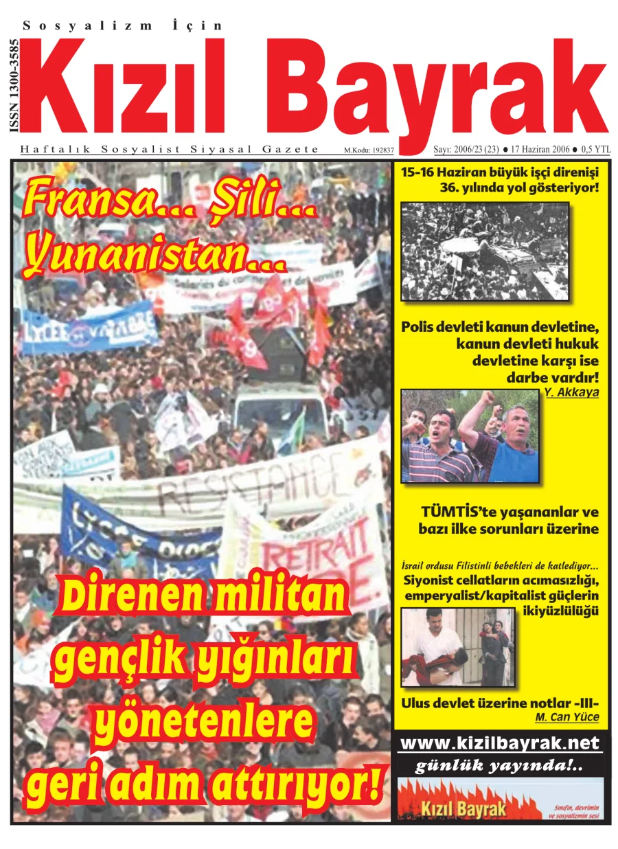 Yıl 2006 Sayı 23 17 Haziran kitap kapağı