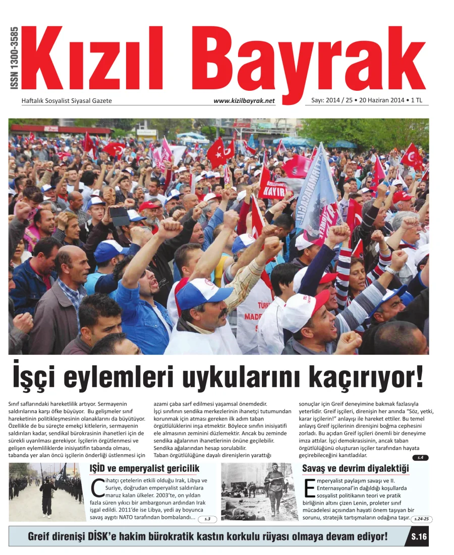 Yıl 2014 Sayı 25 20 Haziran kapak görseli