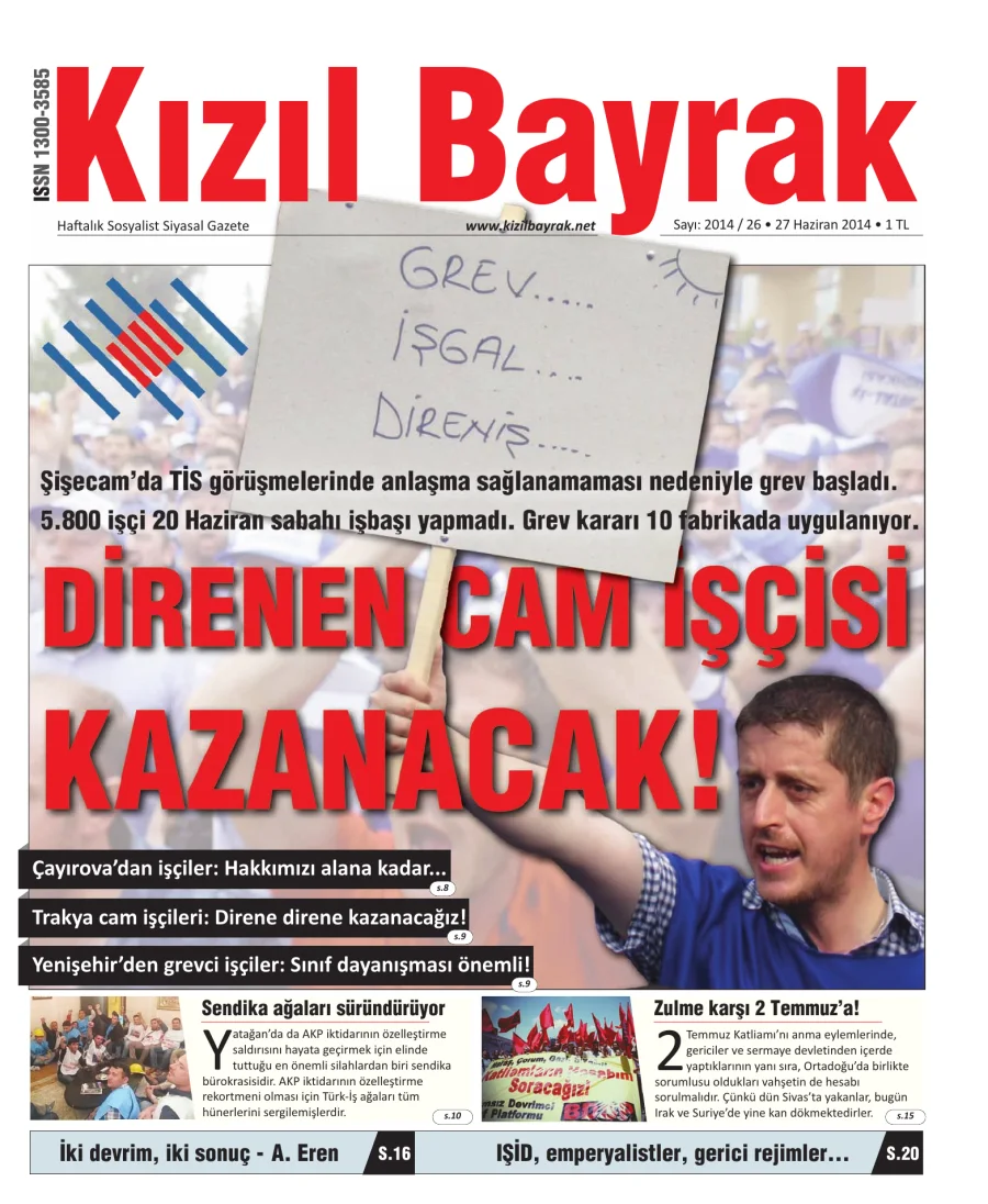 Yıl 2014 Sayı 26 27 Haziran kitap kapağı