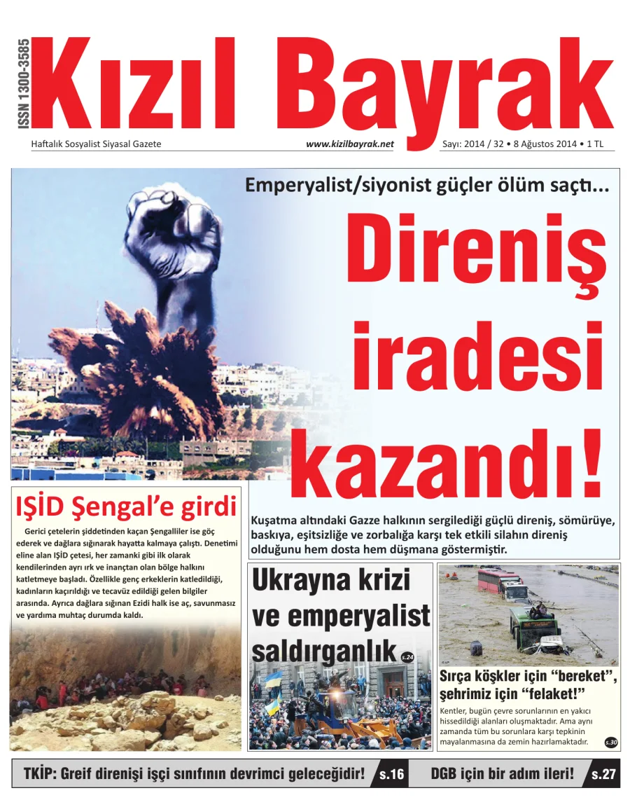 Yıl 2014 Sayı 32 08 Ağustos kapak görseli